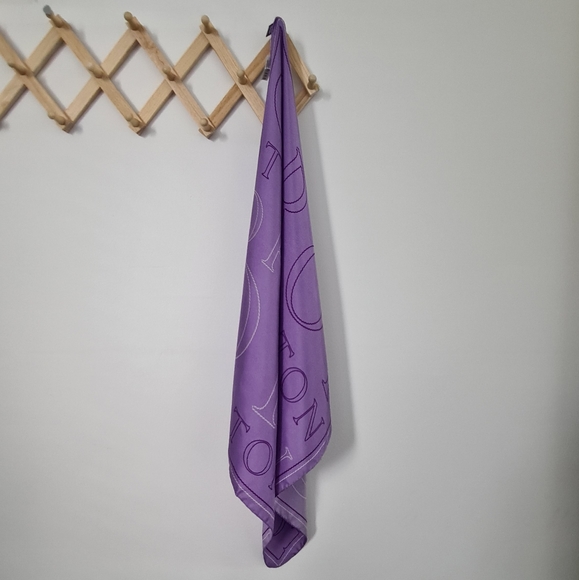Oroton Purple Silk Scarf Square - Picture 2 of 4